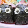 kikko♪'s cooksnap of when they made キャラ弁＊簡単まっくろくろすけおにぎり.