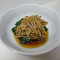 まほじょ's cooksnap of when they made モロヘイヤのおひたし☆なめたけ風味.