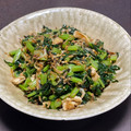 Nilmini's cooksnap of when they made 大根葉の桜えびと油揚げ炒め.