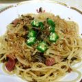 赤毛のあんこ's cooksnap of when they made ベーコンと高菜の和風パスタ.