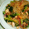 mmameco's cooksnap of when they made つるむらさきと春雨の炒め物.