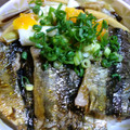 mikekke's cooksnap of when they made さんまの蒲焼和風４色☆ロコモコ風丼ぶり.