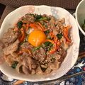 みや☆じゅん's cooksnap of when they made ほうれん草と豚こま肉のビビンバ風丼.