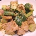 nyaokun's cooksnap of when they made 豚肉ときゅうりの粒マスタード炒め.