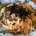 徹嫁っち's cooksnap of when they made きのこと山菜の和風パスタ.