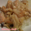 Smiley-chu's cooksnap of when they made 鮭ときのこの和風クリーム丼.