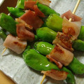 マナメッコ's cooksnap of when they made めんつゆで簡単★ししとうベーコン串.