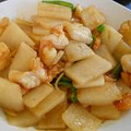 トクライ's cooksnap of when they made エビと大根のオイスターソース炒め.