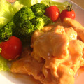 はるかるび's cooksnap of when they made 鶏むね肉のトママヨクリーム和え.