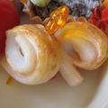 わん吉の母's cooksnap of when they made お弁当に♡ちくわくるくる③オーロラ.