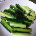 pulp1211's cooksnap of when they made 胡瓜のごま油と塩昆布あえ.