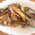 きみとみ's cooksnap of when they made ✿冷凍ポテトと牛肉で甘辛ガーリック炒め✿.
