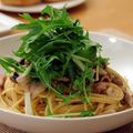 LocomocoHI's cooksnap of when they made 豚バラ肉&みずなのゆずコショウパスタ.