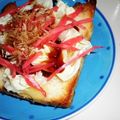 ぁぉﾋﾟｧｽ's cooksnap of when they made ☆★お好み焼き気分なトースト★☆.