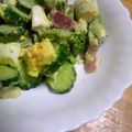 salymama's cooksnap of when they made 胡瓜とﾌﾞﾛｯｺﾘｰの卵和えｻﾗﾀﾞ.
