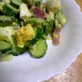 salymama's cooksnap of when they made 胡瓜とﾌﾞﾛｯｺﾘｰの卵和えｻﾗﾀﾞ.