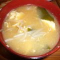 まーくんのおくさん's cooksnap of when they made もやしの味噌汁（赤味噌）卵おとしても可！.