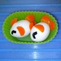 puniＫ's cooksnap of when they made うずら卵でお魚さん（キャラおかず）.