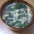 dechico's cooksnap of when they made もやしとワカメのスープ.