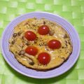 カルン's cooksnap of when they made 玉ねぎとプチトマトのオムレツ.