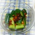 史夜☆aya☆'s cooksnap of when they made たたききゅうりの食べるラー油のせ.