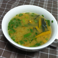 ＊とみこ＊'s cooksnap of when they made ★捨てないで！かぼちゃの皮入りお味噌汁★.