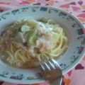 Ｋ—ＴＯママ's cooksnap of when they made カニとレタスのスープパスタ.