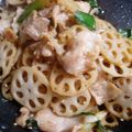 はあとん's cooksnap of when they made 豚バラ×蓮根しゃきしゃき炒め.