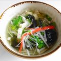 うさぎのシーマ's cooksnap of when they made 秋風味♪豆苗とカニカマのあざやかすまし汁.