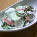 ねっちゃんっ's cooksnap of when they made ｷｭｳﾘとｶﾆｶﾏの和え物.