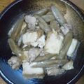 yockie's cooksnap of when they made 厚揚げと鶏とごぼうの煮物.