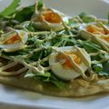 うさぎのシーマ's cooksnap of when they made さっぱりヘルシー♪水菜のゆず胡椒ピザ.