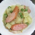 うちの・・・'s cooksnap of when they made ウィンナーとグリンピースのスープ煮.