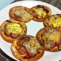 ＊とみこ＊'s cooksnap of when they made ✿餃子の皮で簡単ミニピザ～♪✿.