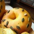 YASKO's cooksnap of when they made カボチャのベーグル◎.