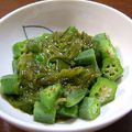 ヌーシ's cooksnap of when they made オクラとめかぶの和え物♪おつまみにも☆.