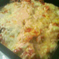 riochi's cooksnap of when they made 簡単！！豚とチーズとポテトの重ね焼き！.