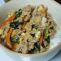 Kたん's cooksnap of when they made 簡単！ひき肉とにらの卵とじ.