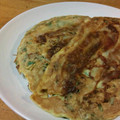 TANPOPO48's cooksnap of when they made ニラと豚のチヂミ風お好み焼き❤.