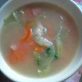 わこたこ's cooksnap of when they made あったか♪レタスのチーズコンソメスープ.