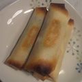 piyochako's cooksnap of when they made 焼き春巻き❤in餅・明太・チーズ.