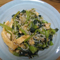 料理父さん's cooksnap of when they made 小松菜（大根の葉）と油揚げのじゃこ炒め♪.