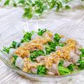 Satoco❋'s cooksnap of when they made レンジで簡単！豆苗の豚肉巻き香味ソース.