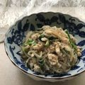 Ruriluru's cooksnap of when they made モヤシ、ニラ、春雨とひき肉の炒め物♡.