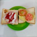 クック3N0VKO☆'s cooksnap of when they made チーズ入りベーコンレタストマトサンド.