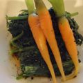 yukim's cooksnap of when they made 人参菜のおひたし.