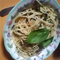ちろる（д）'s cooksnap of when they made フレッシュバジルのオイルパスタ.