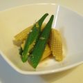 バカリャウ's cooksnap of when they made 冷やして！オクラ＆ベビーコーンの生姜和え.