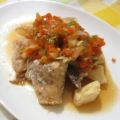 ちょびころ's cooksnap of when they made 超簡単☆はまちを使ってカラフル油林鶏風♪.