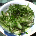ゆみらんたん's cooksnap of when they made みょうがと胡瓜の塩ゴマ油和え〜.